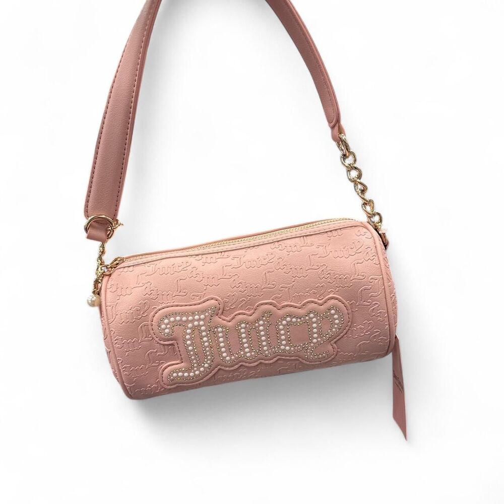 Juicy Couture pastel pink barrel string of pearls shoulder bag - NWT - Picture 5 of 7